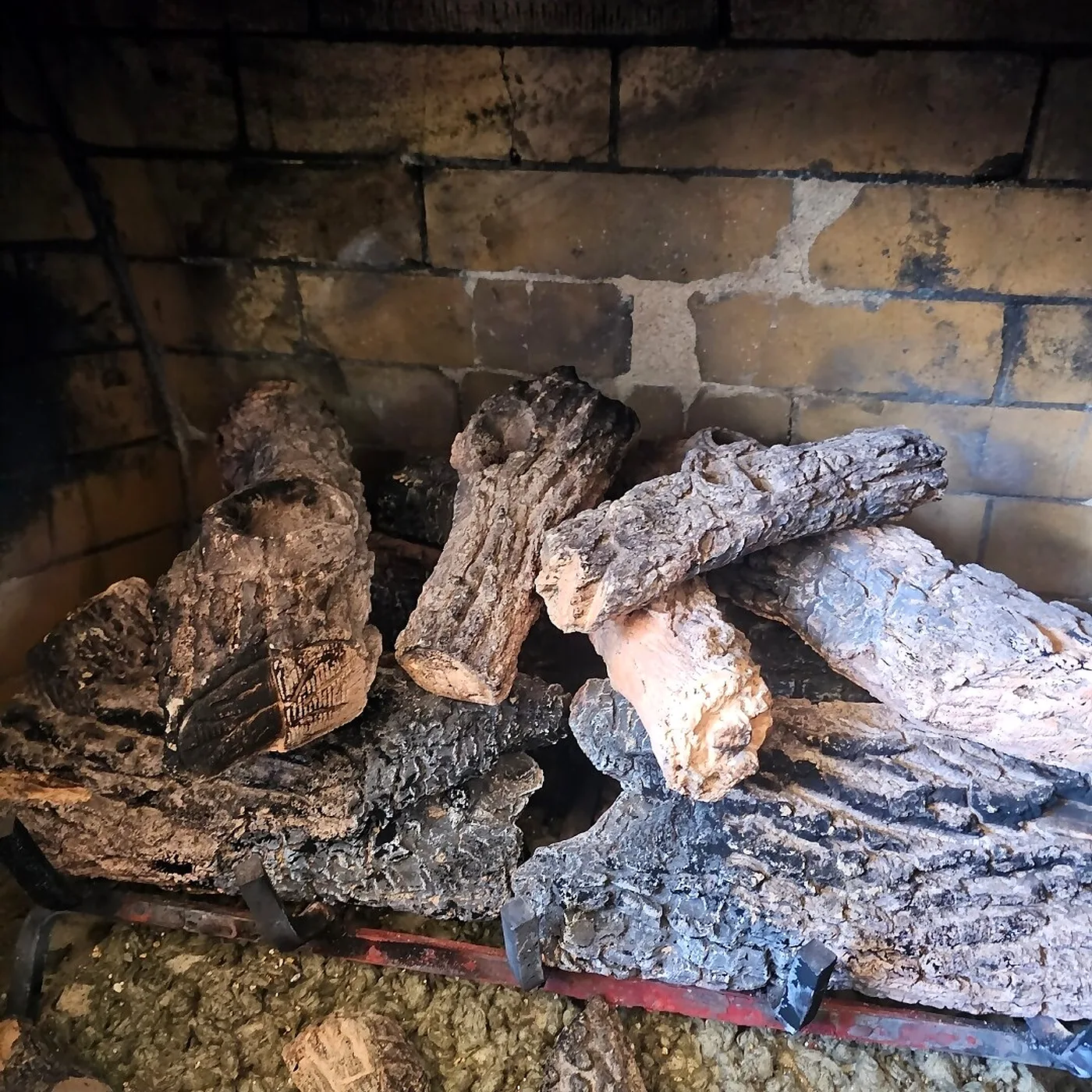 Warm fireplace detail — Heart's Chimney protected home